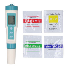 6-in-1 Wasserqualitätsmesser pH EC TDS Salz SG ORP mit Pulver