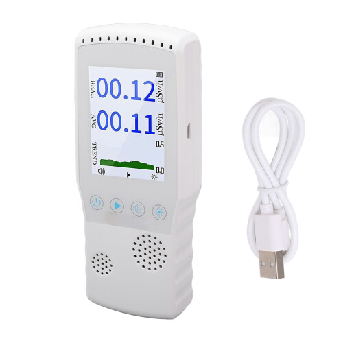 (White) Handstrahlungsdetektor LCD Echtzeit USB 2500mAh