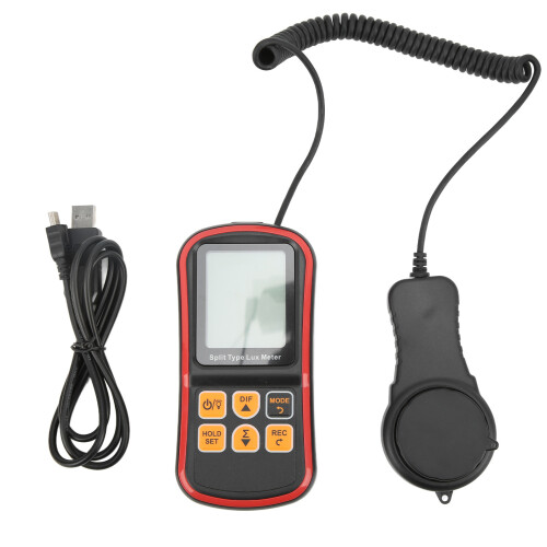 Digital Lichtmessgerät bis 200.000LX mit Temperaturmessung 1