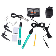 (EU Plug 230V-240V) SA-2587 2-in-1 pH Salinity Monitor for Seawater Fish Pond EU 230V-240V