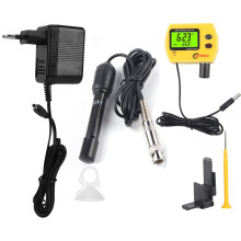 (220V EU Plug) 2-in-1 Portable High Precision Temp PH Tester Meter 220V