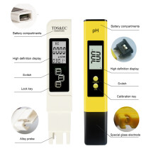 PH Acidometer Water Quality Detector PH Test Pen EC&TDS Conductivity