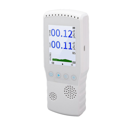 (White) Handstrahlungsdetektor LCD Echtzeit USB 2500mAh 1