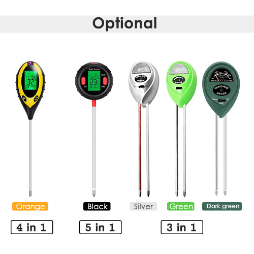 4-in-1-Bodenfeuchtigkeitsmesser pH Temp Licht LCD
