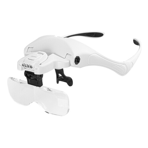 LED-Stirnlupe 5 Linsen 1.0X-3.5X einstellbare Helligkeit