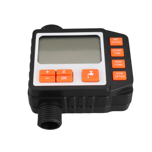 Digitaler Wassertimer mit 3-Zoll-Display, programmierbar für Garten