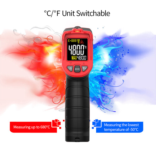 TASI IR-Thermometer 12:1 Pyrometer -50 bis 680C LCD 1