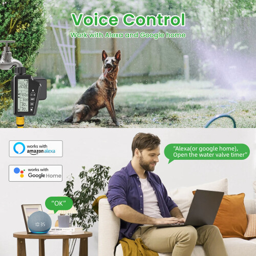 Tuya WiFi Smart Garden Irrigation Controller with Digital Display