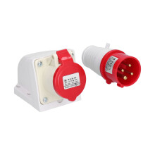 3-Phasen-4-polige wasserdichte Aufputzdose 380V/415V 16A 3P+E