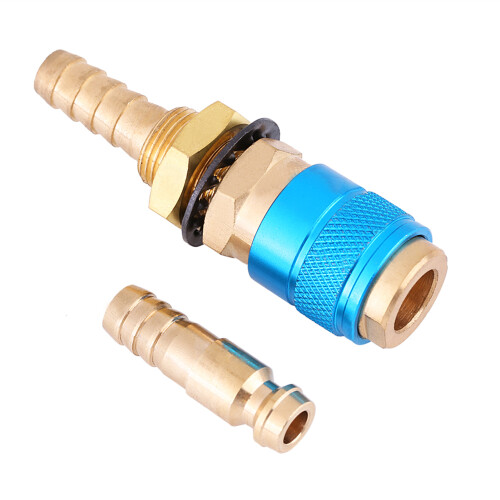 Water Cooled Gas Adapter Quick Connector MIG TIG Torch (Blue) 1