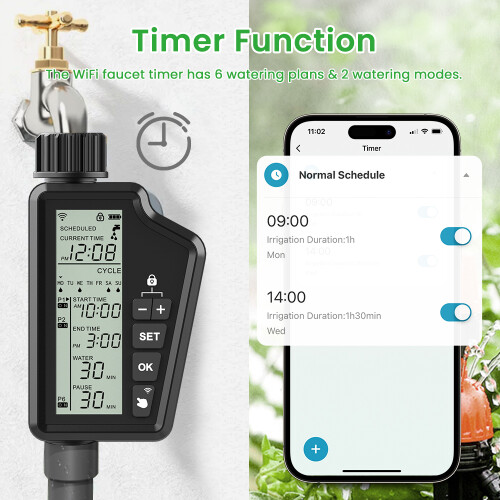 Tuya WiFi Smart Garden Irrigation Controller with Digital Display 2