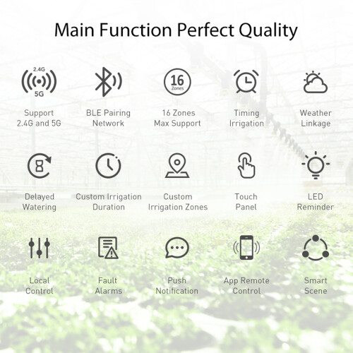 Tuya WiFi/BT Smart Bewässerungscontroller 16 Zonen Auto-Timer 1