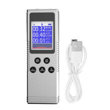 (Silver White) Geiger Counter Digital Radiation Monitor β γ X Ray Sound Light Alarm
