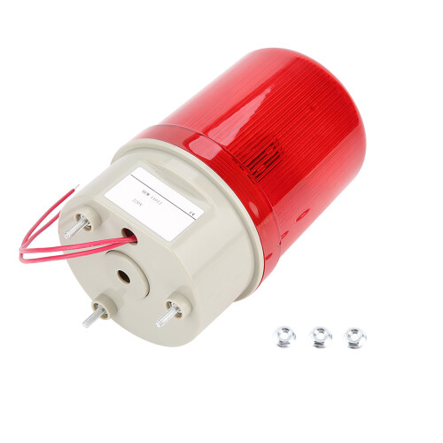 Rote LED-Warnleuchte mit akustooptischem Alarm 1