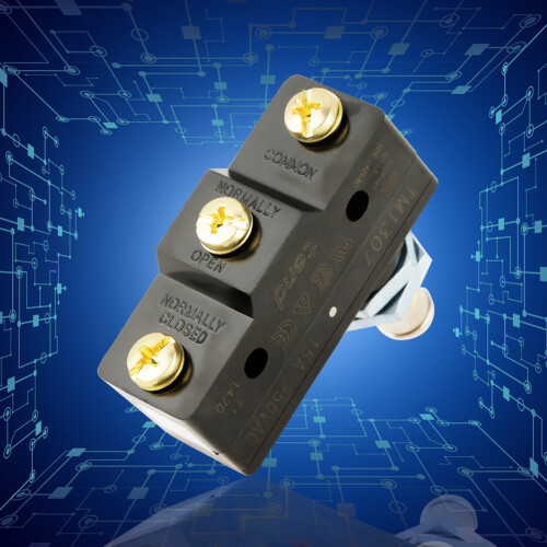 Black TM1307 Panel Mount Plunger Actuator Micro Limit Switch 2