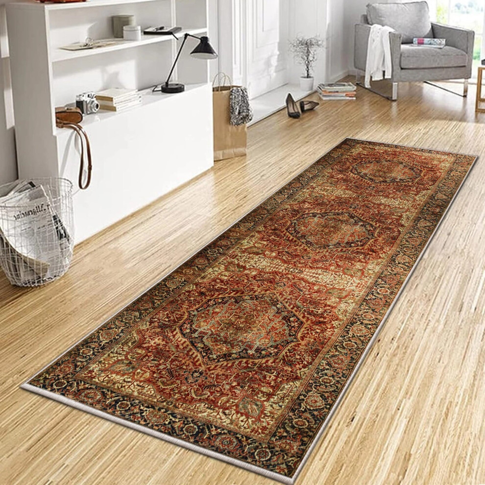 Oxford Homeware Traditional Runner Rugs Extra Large Kitchen Hallway Area Rug Multicoloured
