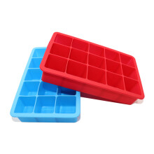 15 Hohlräume Silikonform Für Eiswürfel Cupcakes Fondant (Rot)