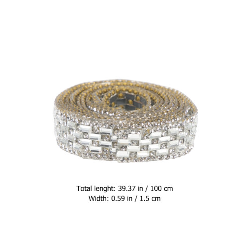 Selfklevende To Fabric Strass Steen Multi 1 Rol 2