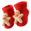 Babysocken, rot, Weihnachten, gestrickt, warm, 4