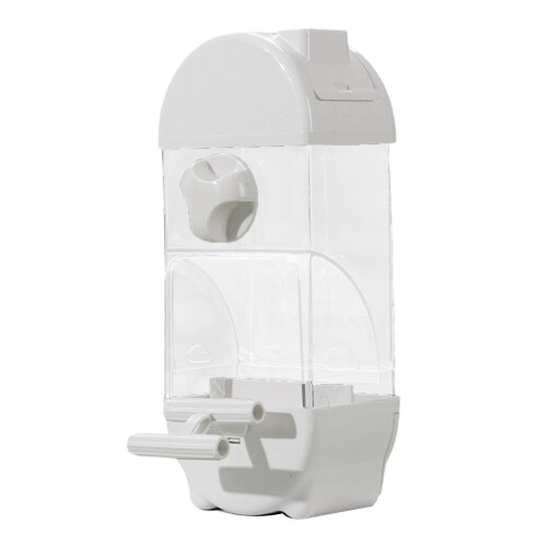 Semi Closed Automatic Bird Feeder Food Container for-White