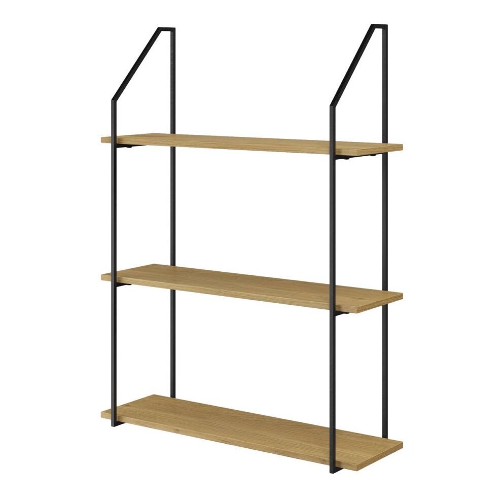 Urbnliving (Wild Oak) Modern Industrial Wall Shelf 80Cm