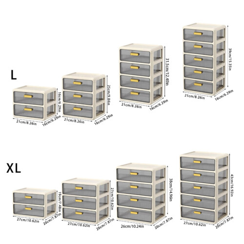 Easy Access Desktop Drawer Storage Cabinet Home Accessory-XL 3 1
