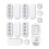 Versatile Toilet Seat Cover Buffer Set, Suitable for-White 1