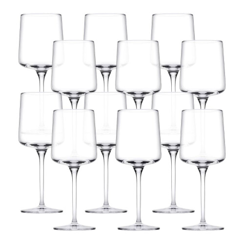 (Set of 12) Pasabahce Iconic 340cc Wine Glass Goblets
