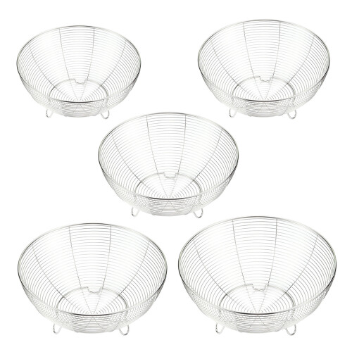 2Pcs Functional Stainless Steel Wire Baskets for Produce-20 cm 1