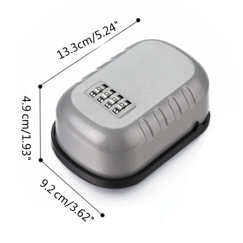 Lock Box Combination Key Safe Wall Mounted Key Box with 4 Digit 2
