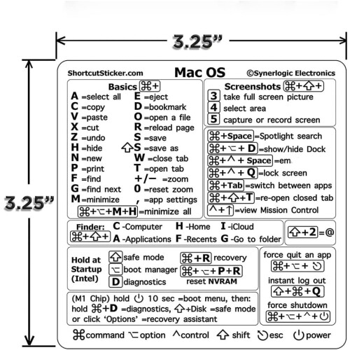 Universal Reference Keyboard Shortcut Stickers Windows Compatible Keyboard Shortcut Sticker Set For PC Laptop Desktop 1