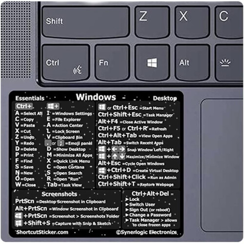 Universal Reference Keyboard Shortcut Stickers Windows Compatible Keyboard Shortcut Sticker Set For PC Laptop Desktop 2