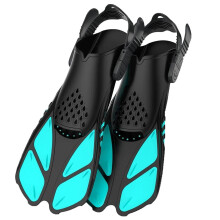 Training Fins Adjustable Snorkeling Foot Diving Fins For Adults Light Green Size S/M Professional Swimming Flippers