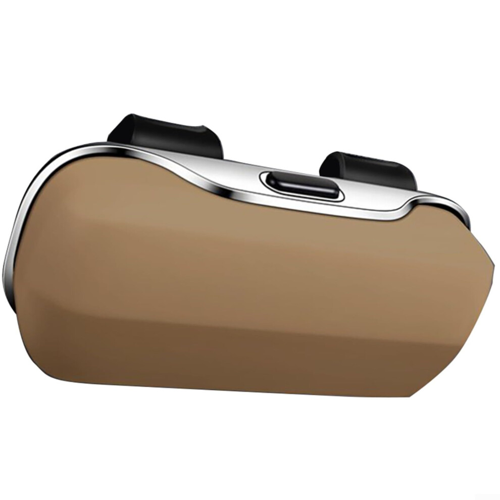 Car Glasses Case Sunglasses Storage Box Visor Mounted Eyewear Holder Abs Plastic Glasses Organizer Beige 9354506460150
