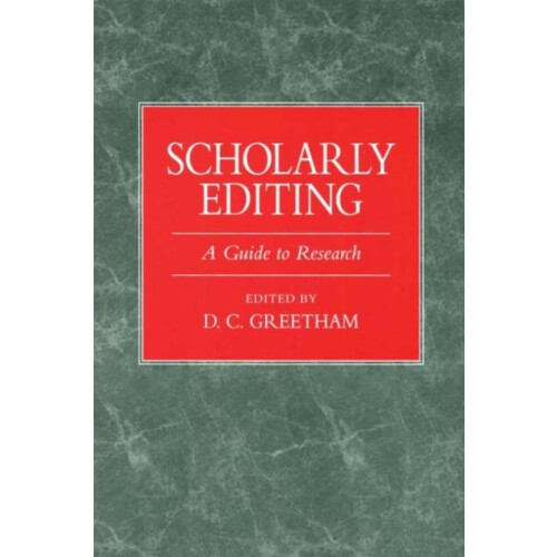 Scholarly Editing Hardcover Book