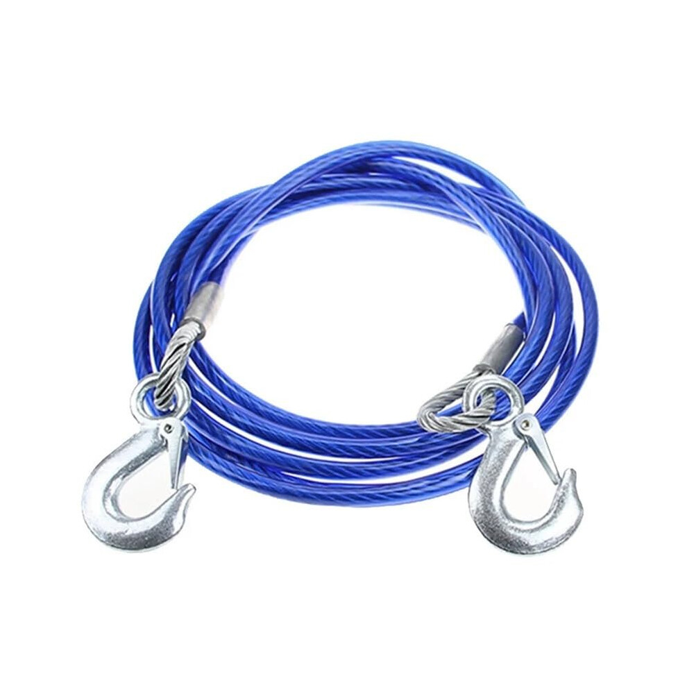 Tow Rope Steel Wire 5 Ton 4M With Hook For Auto Car Vehicle Boat Emergency Towing Cable Hauling 9016109565563