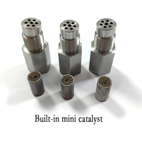 Exhaust Catalyst Converter Rear O2 Sensor Spacer Built-In Mini Catalyst, P0420 Code Compatible, Engine Light Sensor 1