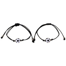 1Paar Verstellbares Fußball Armband Aus Legierung Und Wachs Für Jungs