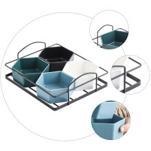 1Set Tablett Obstteller Fächer Snackbehälter