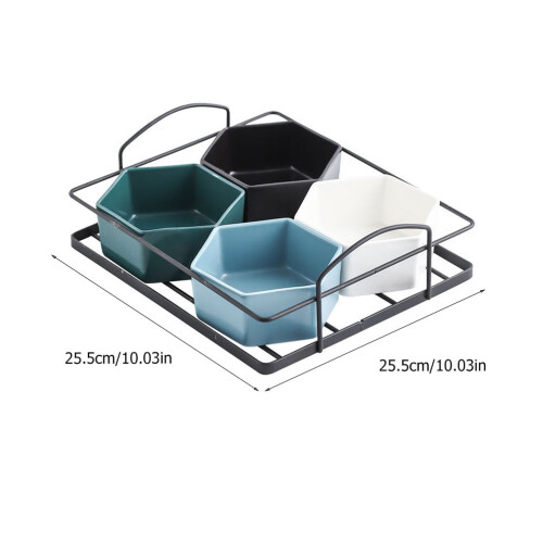 1Set Tablett Obstteller Fächer Snackbehälter 1