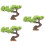 3 Pezzi Decorazione Albero Artificiale Piccolo Finto Addobbo 7