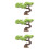 3 Pezzi Decorazione Albero Artificiale Piccolo Finto Addobbo 8