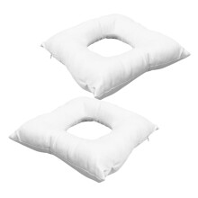 2 Stuks Massage Hoofdsteun Bed Reis Kantoor Wit