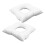 2 Stuks Massage Hoofdsteun Bed Reis Kantoor Wit 1