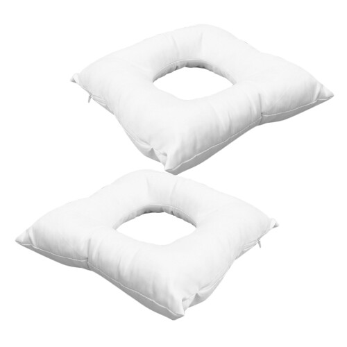 2 Stuks Massage Hoofdsteun Bed Reis Kantoor Wit