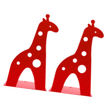2 giraffen-buchstütze metall rutschfest für rot