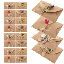 20pcs faux dried flower greeting cards for invitations, gifts, parties
