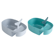 2Pcs Plastic Sink Strainer Basket Kitchen Sponge Holder Draining Rack