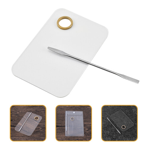2 Set Palette In Acrilico Per E Smalti Con Spatola 2