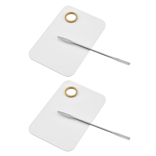2 Set Palette In Acrilico Per E Smalti Con Spatola 1
